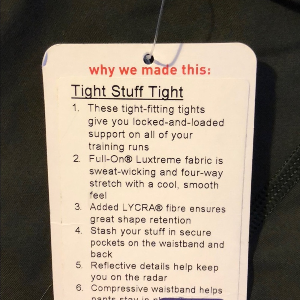 NWT LULULEMON Tight Stuff Tight Gator Green GTRG - Picture 7 of 7
